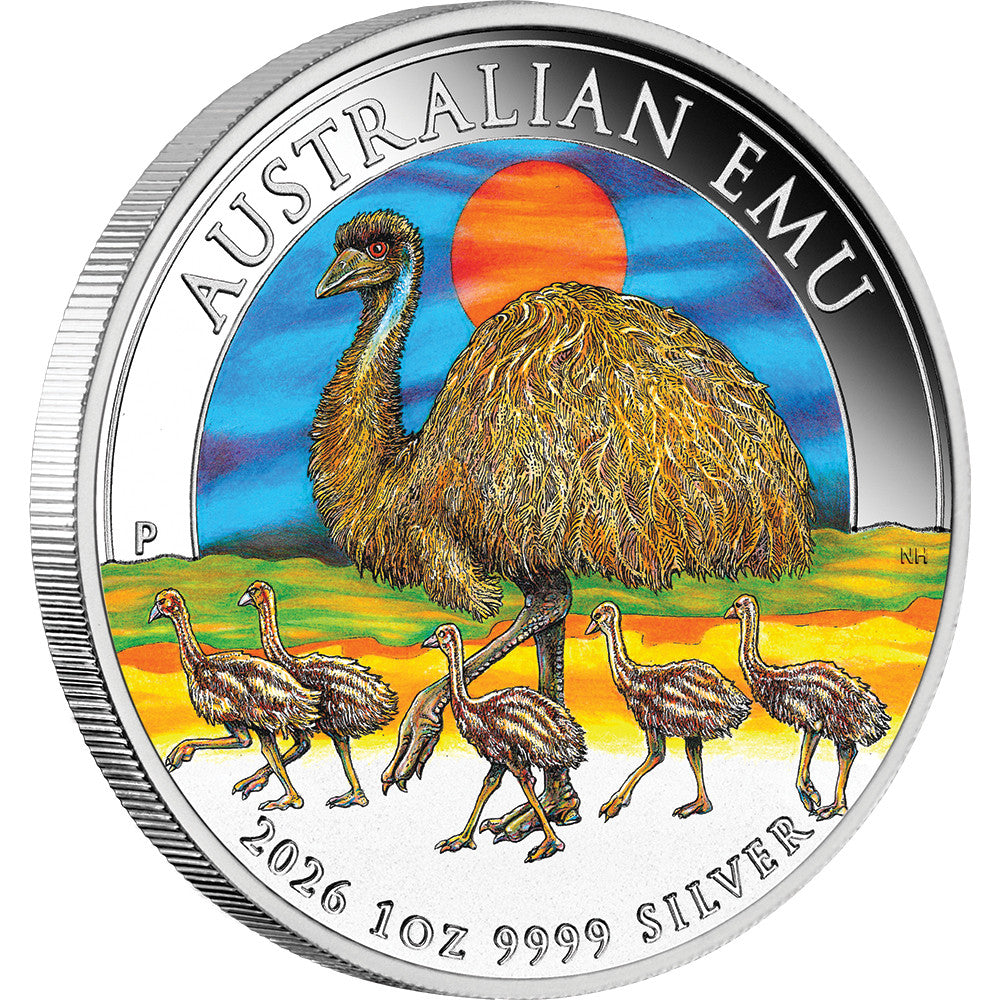 2026 1oz Emu Silver Coin - Mintage: 2,500