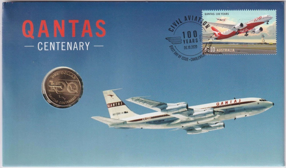 2020 $1 Qantas Coin PNC Mintage : 6,500