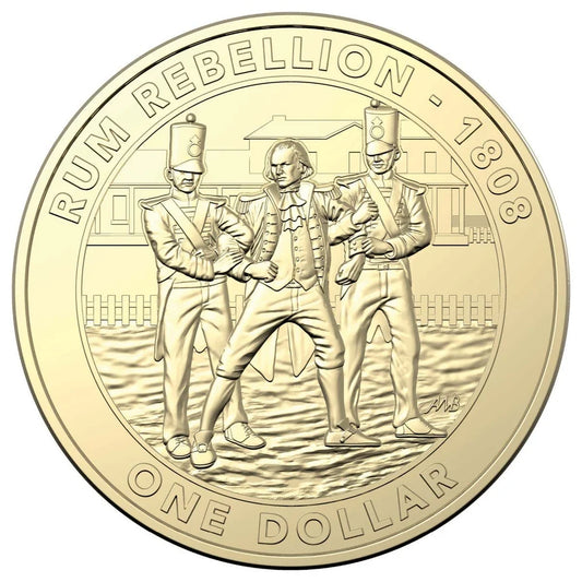 2019 1$ The Rum Belellion Mutiny & Rebellion Carded Coin - Mintage: 30,000