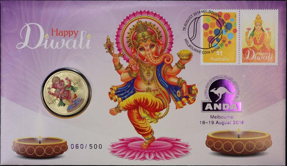2018 $1 Diwali ANDA PNC - Mintage: 500