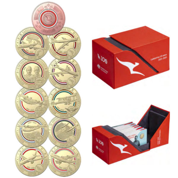 2020 $1 100 Years Qantas 11x Coin Set - Mintage: 40,000