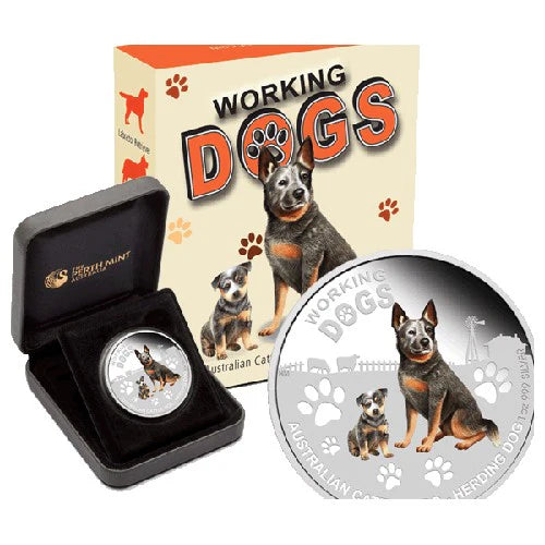 2011 1oz Silver Australian Cattle Dog - Mintage: 3,000