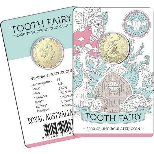 2020 $2 1x UNC Tooth Fairy Coin