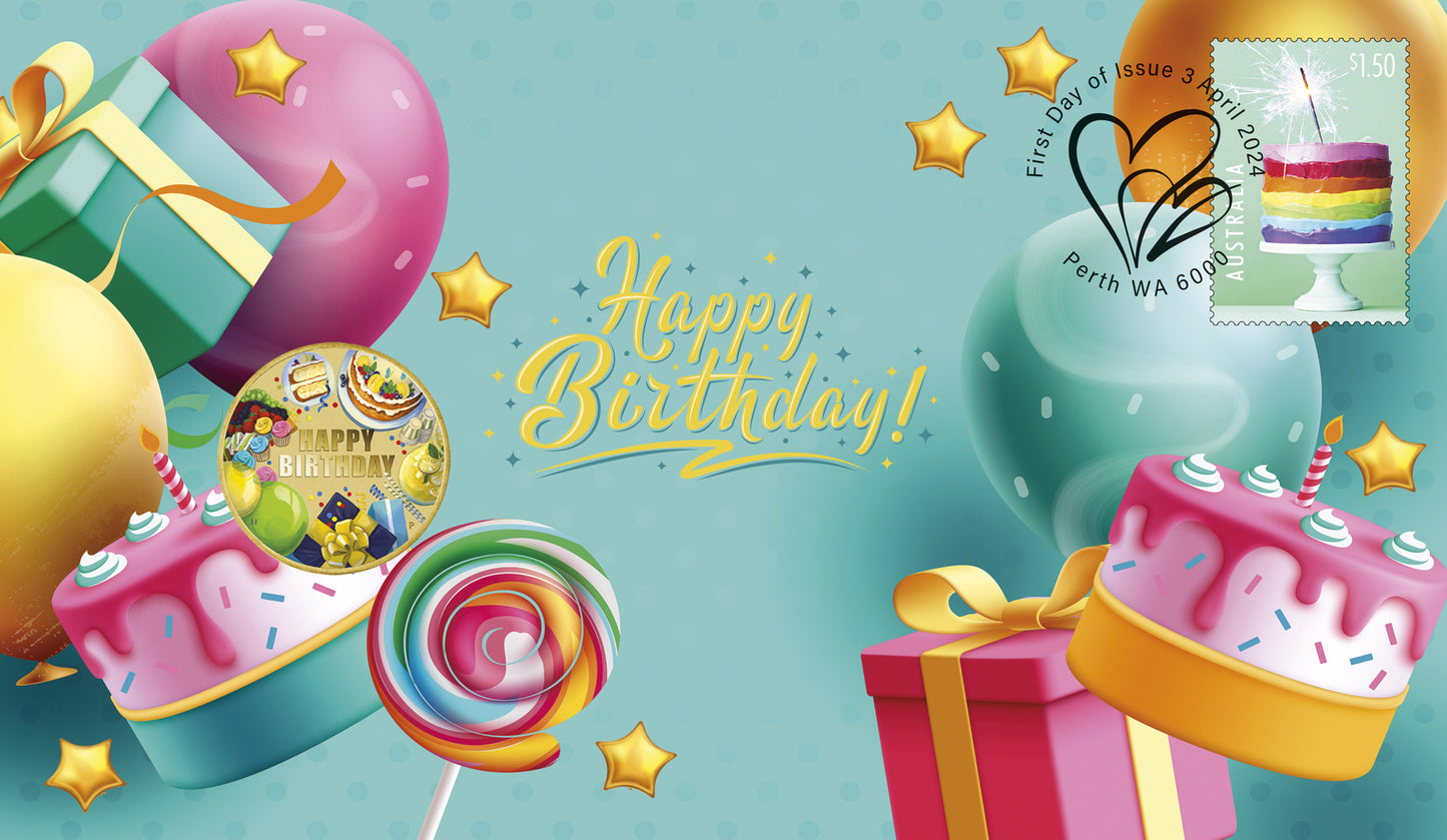 2024 $1 Happy Birthday PNC - Mintage: 5,000