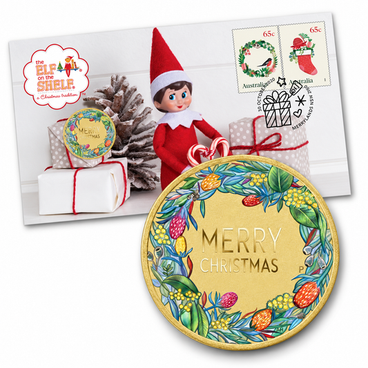 2020 $1 The Elf On The Shelf Merry Christmas PNC - Mintage: 6,000