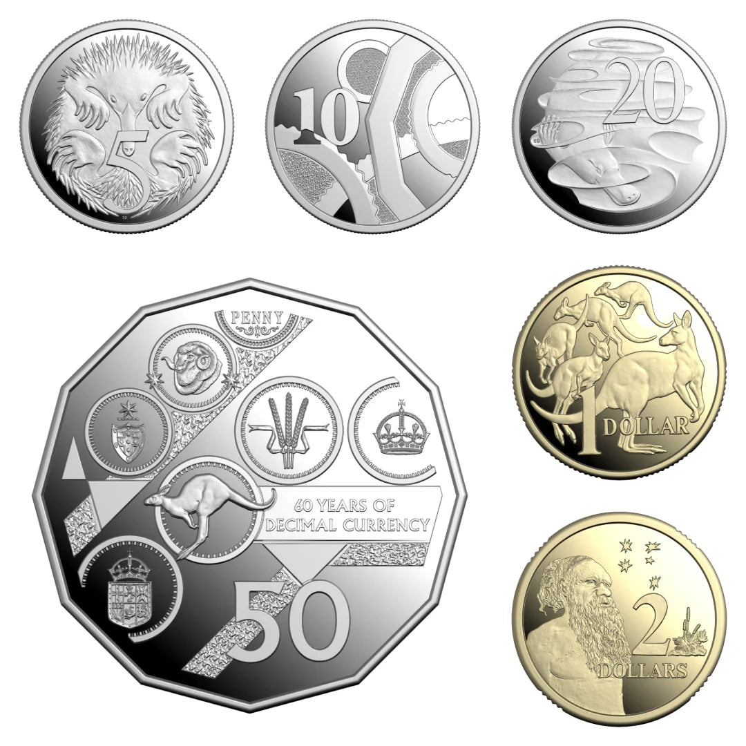 2026 Australian Currency 60th Anniversary 6x UNC Coin Set
