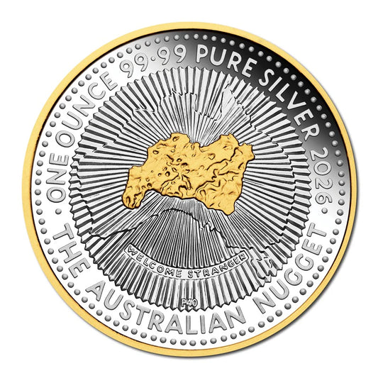 2026 1oz Silver Proof Gilded 40th Anniversary Of The Australian Gold Coin Mintage: 5,000