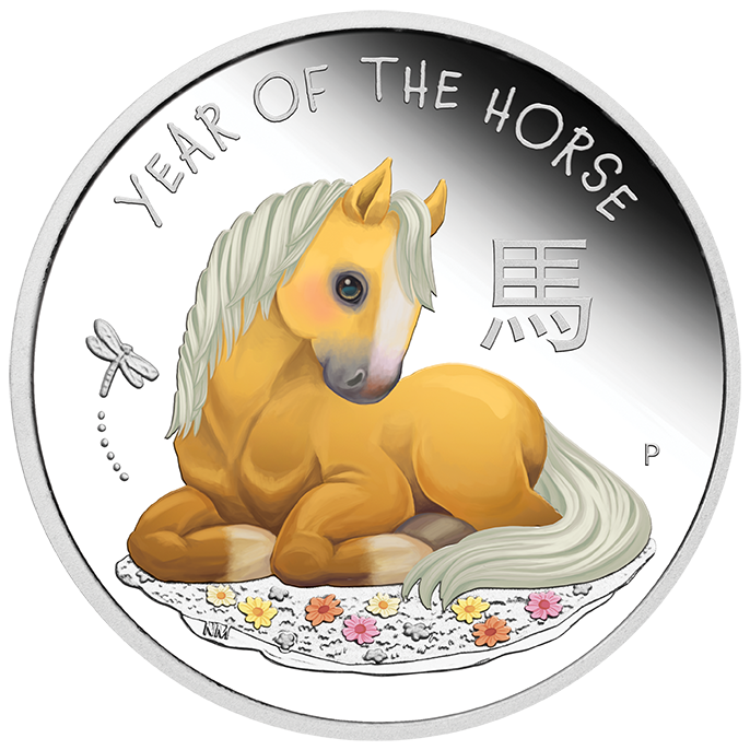 2026 Baby Horse 1/2oz Silver Proof Coloured Coin
