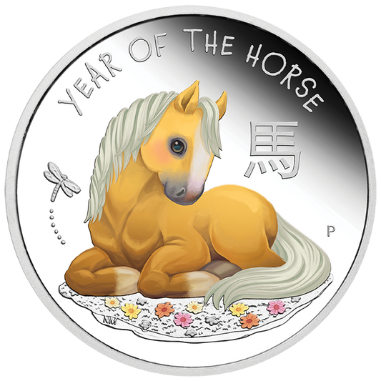 2026 Baby Horse 1/2oz Silver Proof Coloured Coin