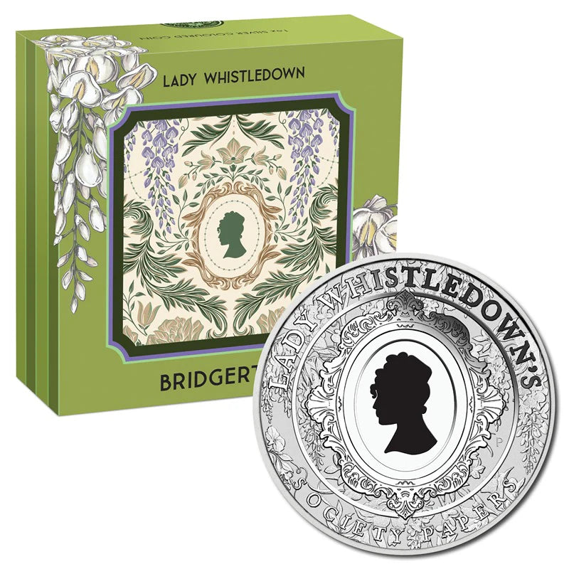 2026 1oz Lady Whistledown Bridgerton Coin - Mintage: 3,000