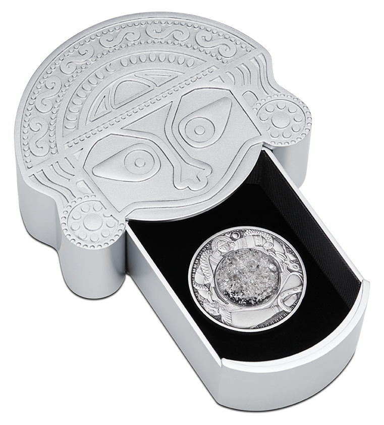 2025 2oz Silver Antiqued Tears Of The Moon Coloured Coin Mintage: 2,500