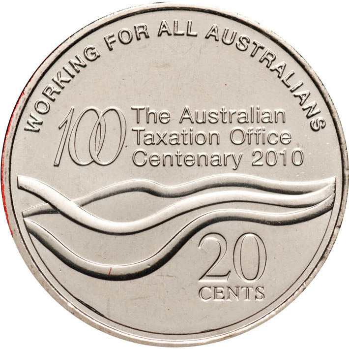 2010 20c Australian Taxation Office PNC - Mintage: 15,000