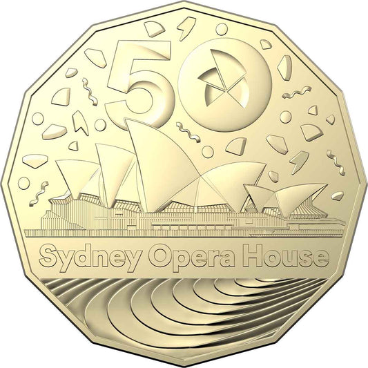 2023 50c UNC 50th Anniversary Of The Sydney Opera House Carded Coin  - Mintage: 50,000