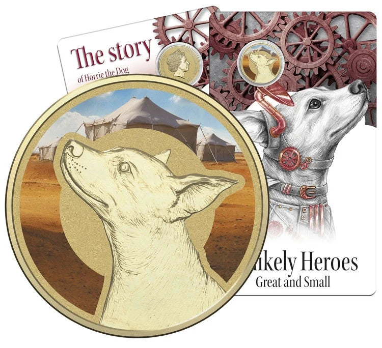 2015 $1 Horrie The Dog Unlikely Heroes Series Carded Coin - Mintage: 10,002