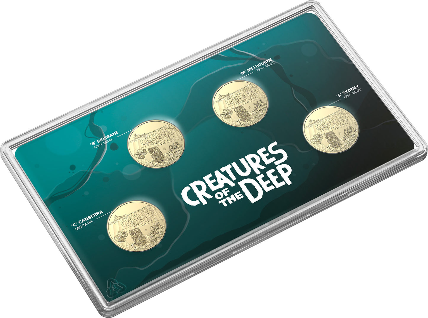 2023 Creatures Of The Deep Privvy Mark $1 4x Coin Set - Mintage: 24,676