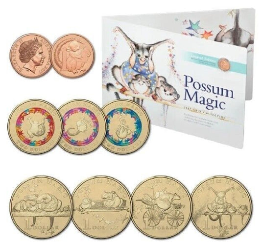 2017 $2 Possum Magic 8x UNC Coin Set