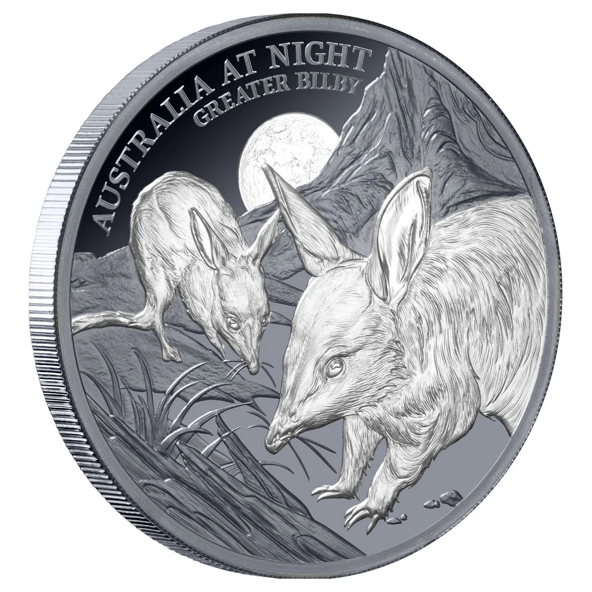 2026 1oz Silver Black Proof Greater Bilby Coin | Australia at Night - Mintage: 1000