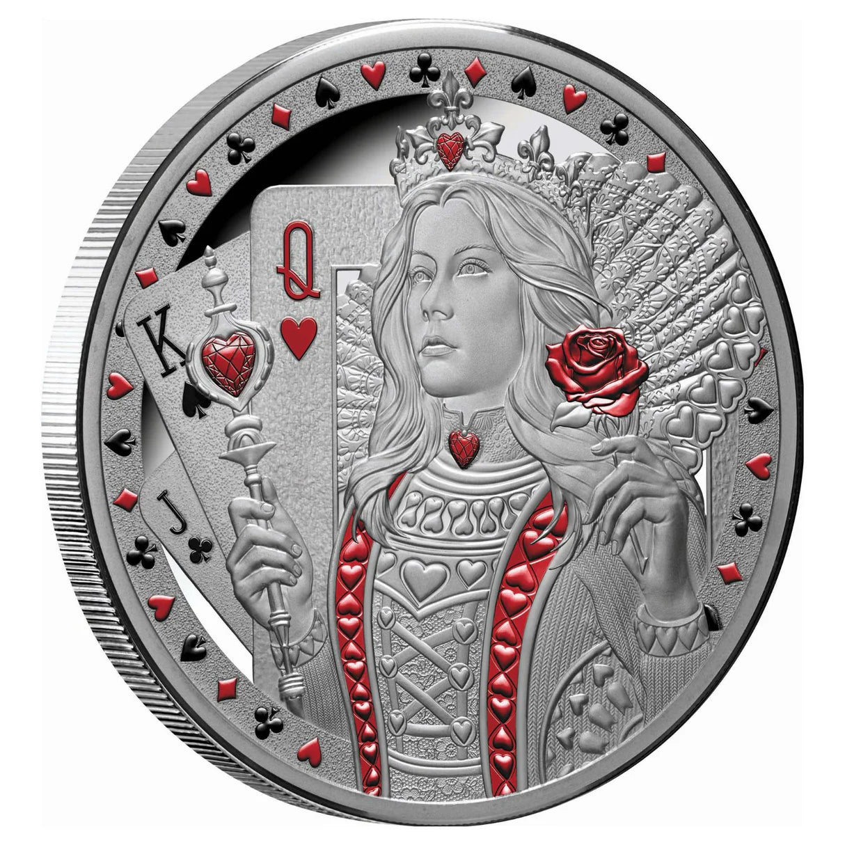 2026 1oz Silver Queen Of Hearts - Mintage: 750