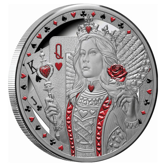 2026 1oz Silver Queen Of Hearts - Mintage: 750
