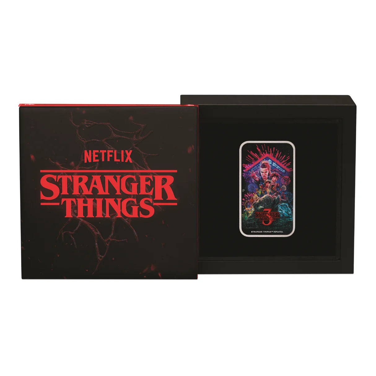 2026 Stranger Things S3 1oz Rectangular Silver Proof Coloured Coin - Mintage: 1,500