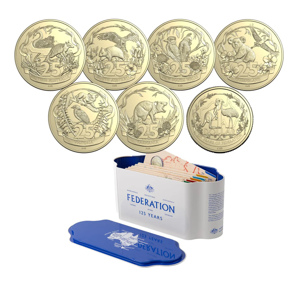 2026 7x Coin 125 Years Of Federation Set