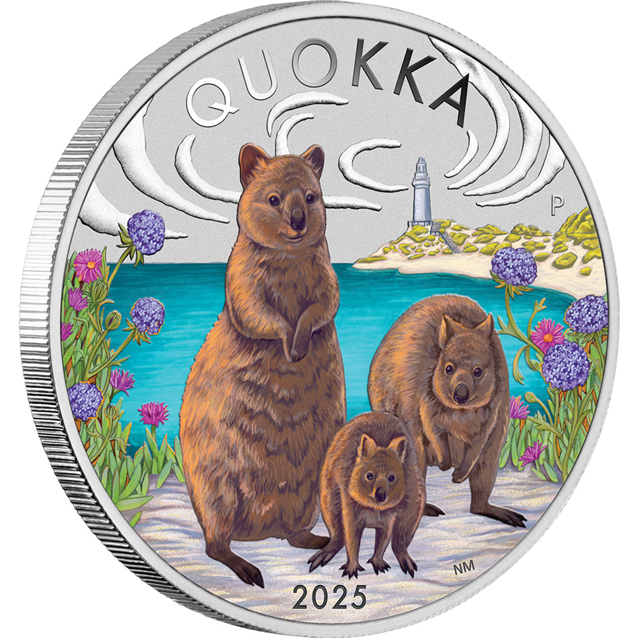 2025 1oz Silver Colorised Quokka - Mintage: 3000