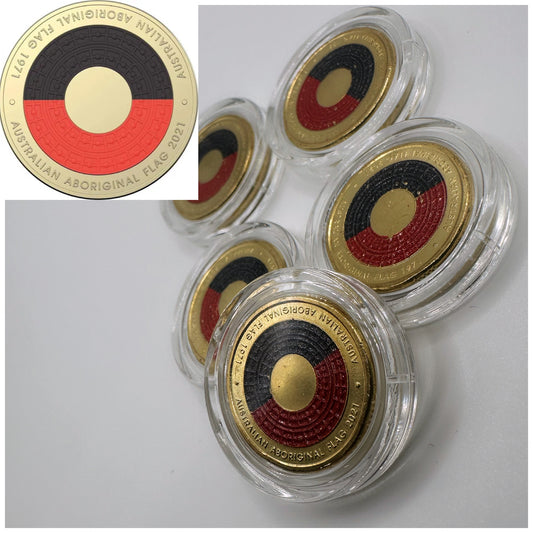 1x UNC 2019 Aboriginal Flag $2 Coin - In Lighthouse Capsule