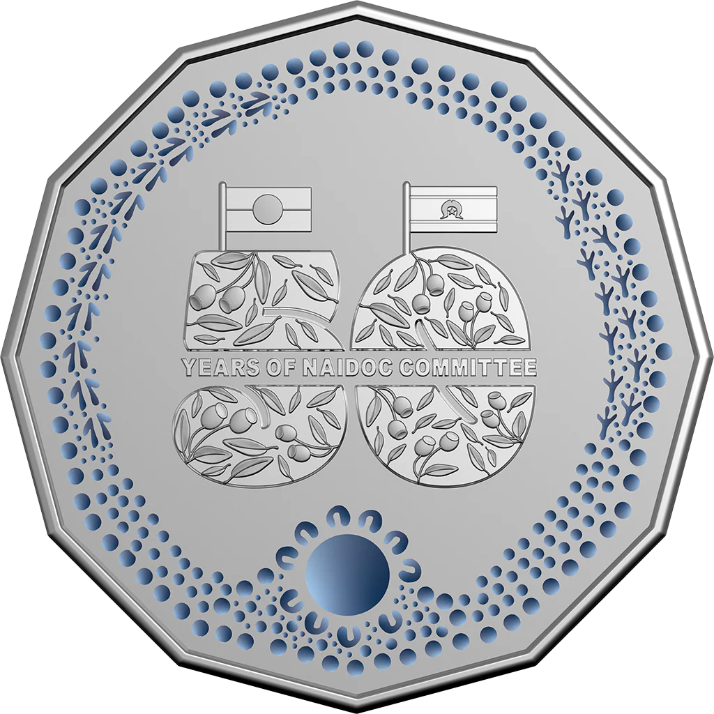 2024 50c Naidoc Carded Coin - Mintage: 50,000