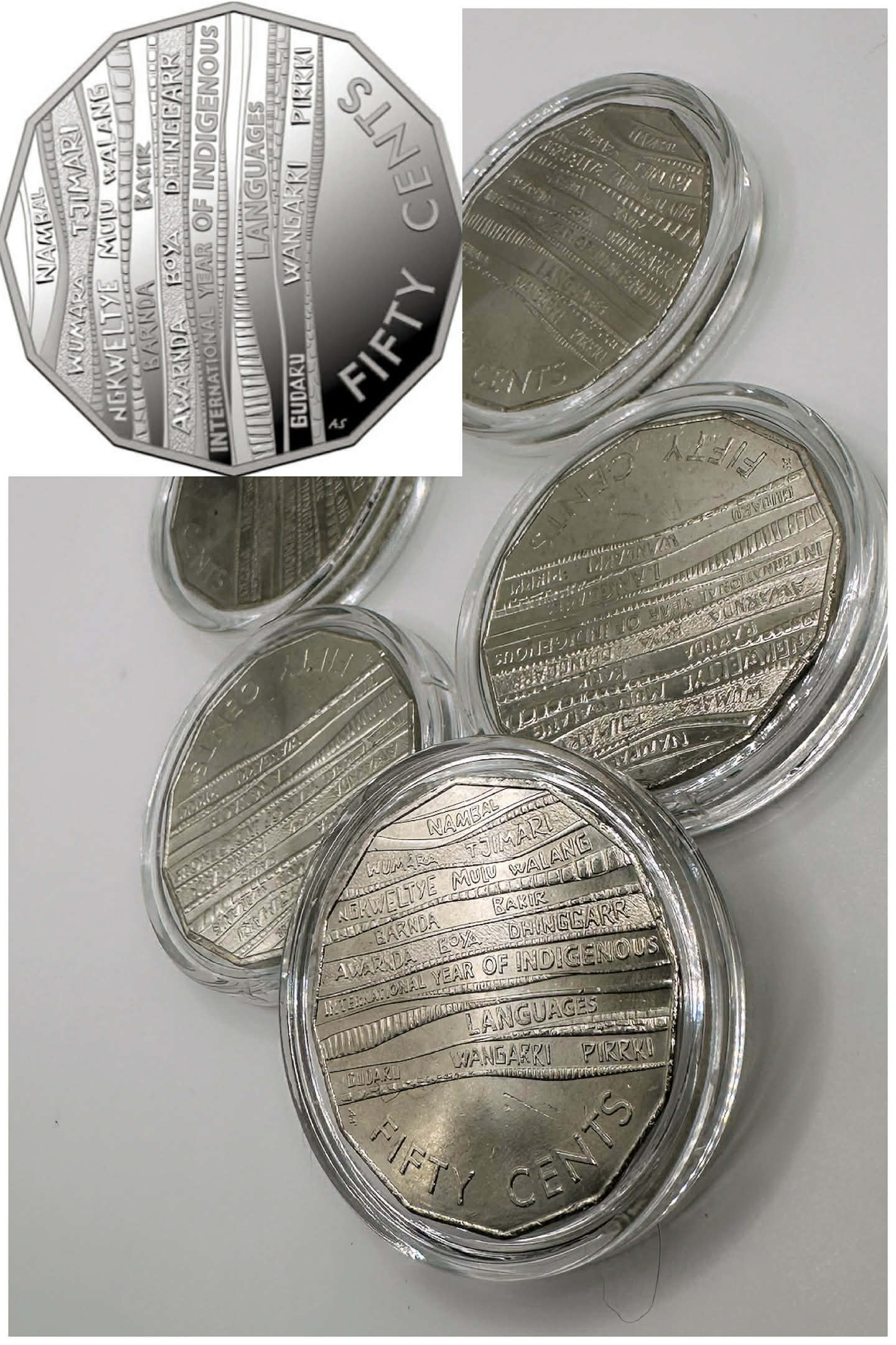 1x UNC 2019 Indigenous Languages 50c Coin - In Lighthouse Capsule Mintage: 2M