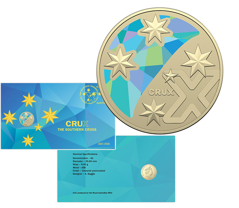 2022 $1 Coloured Crux PNC - Mintage: 1303/2500