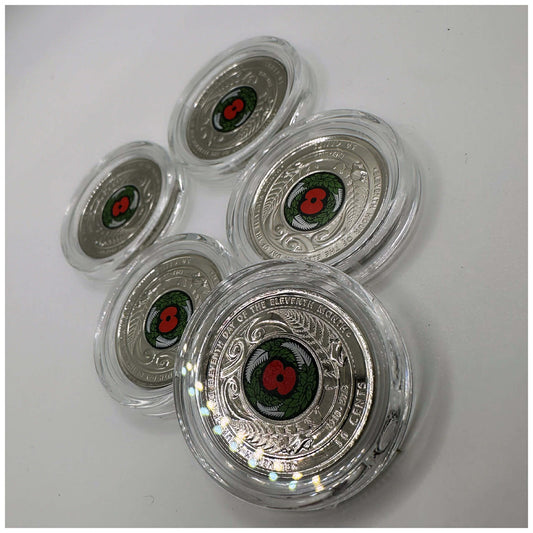 1x UNC 50c 2018 New Zealand Red Poppy - In Lighthouse Capsule - Mintage: 2M