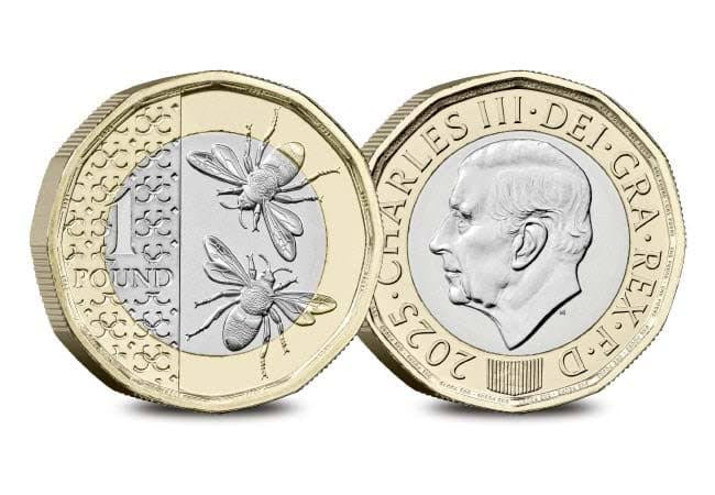 1x UNC 2025 £1 UK Honeybee - In Lighthouse Capsule
