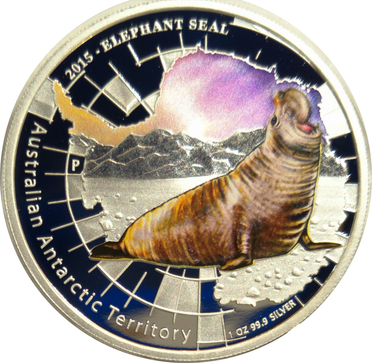 2015 1oz Elephant Seal Antarctic Territory - Mintage: 7,500