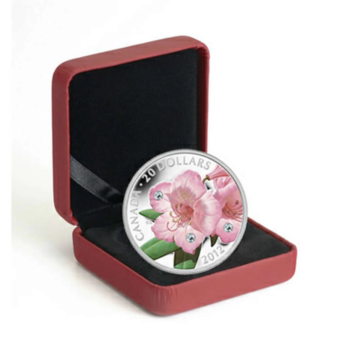2012 1oz $20 Fine Silver Canadian Rhododendron Flower - Mintage: 10,000