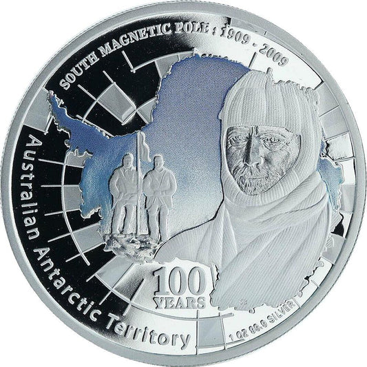 2009 1oz South Magnetic Pole Antarctic Territory - Mintage: 7,500