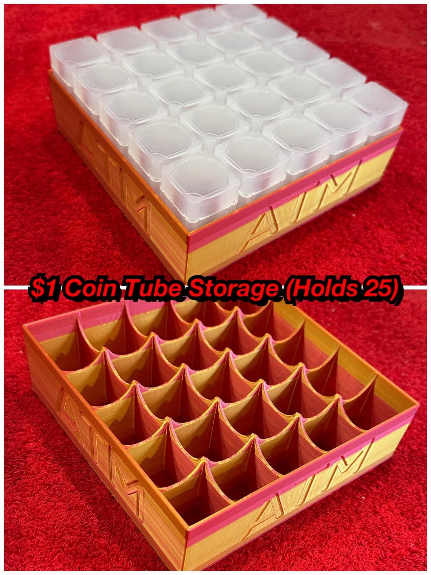 $1 Coin Tube Storage Box (Holds 25, Tubes Sold Separately) V2