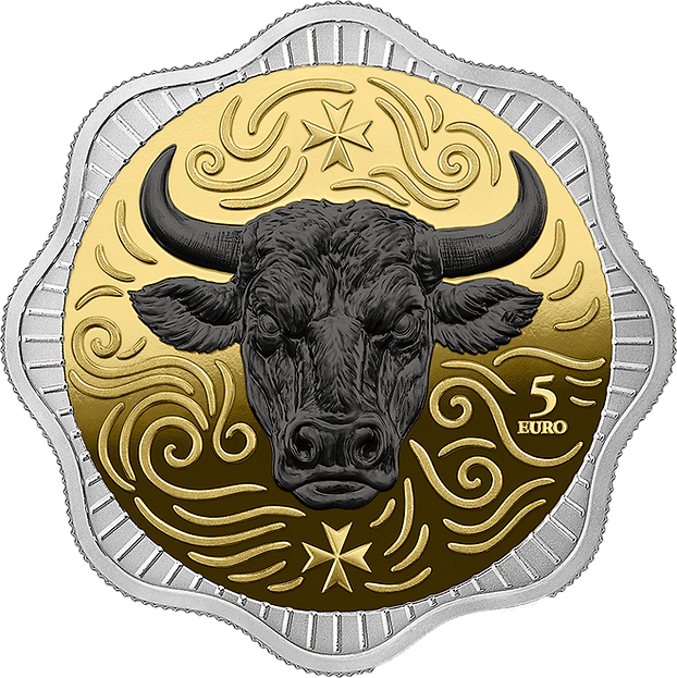 2025 1oz Silver Maltese Ox Coin - Mintage: 1,000