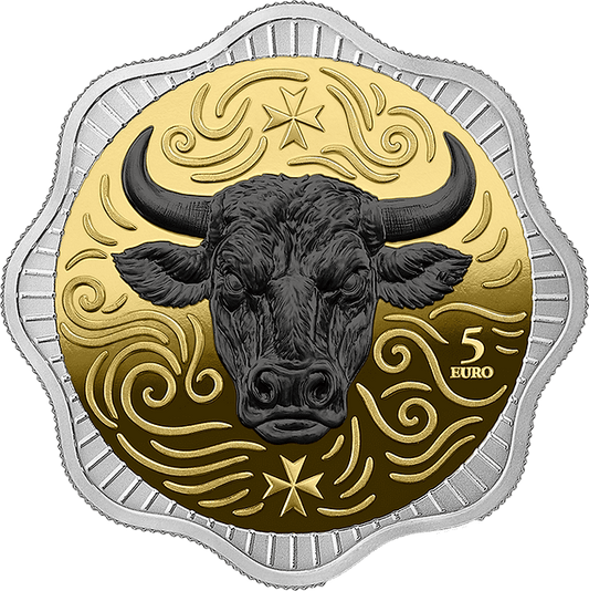 2025 1oz Silver Maltese Ox Coin - Mintage: 1,000
