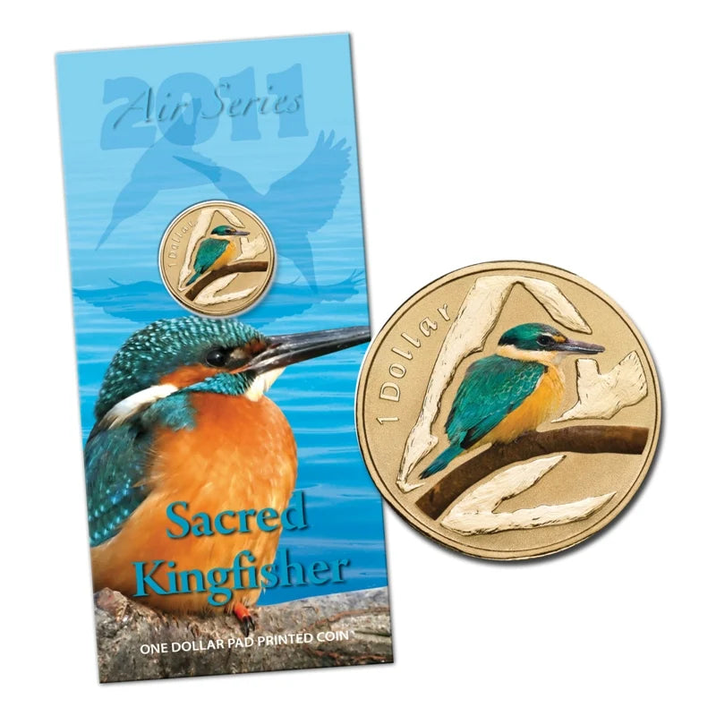2011 $1 Sacred Kingfisher Air Series Carded Coin - Mintage: 19,002