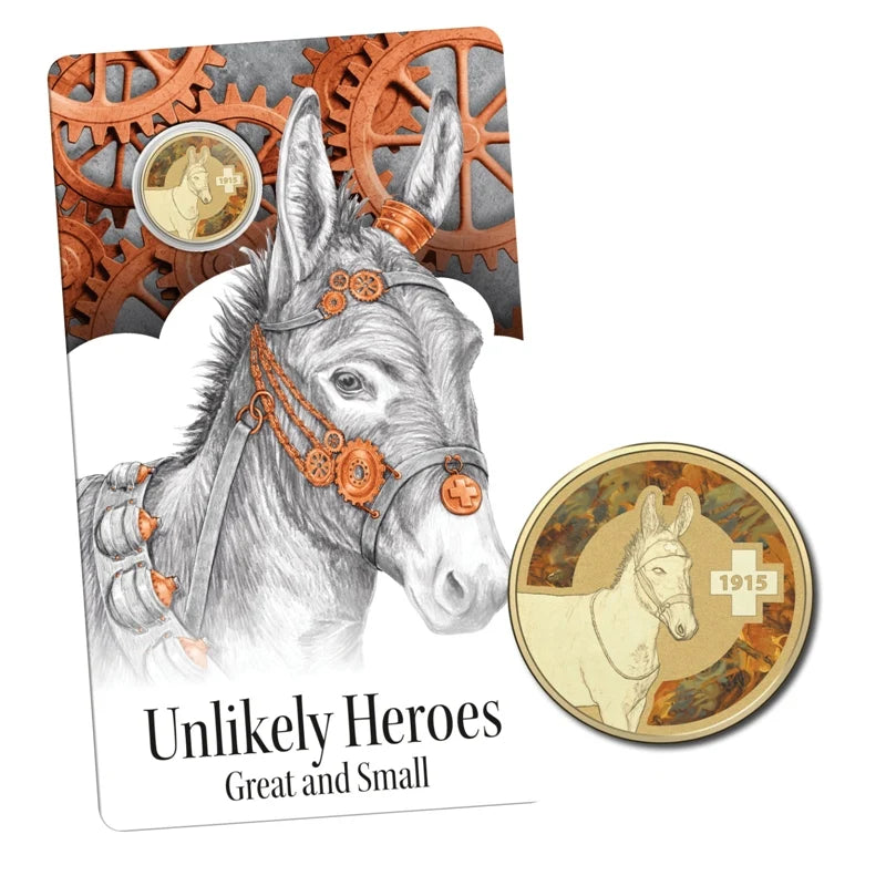 2015 $1 Murphy The Donkey Unlikely Heroes Series Carded Coin - Mintage: 10,082