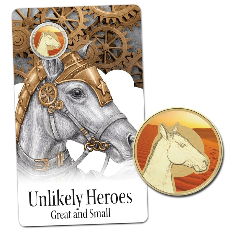 2015 $1 Sandy The Warhorse Unlikely Heroes Series Carded Coin - Mintage: 9,976
