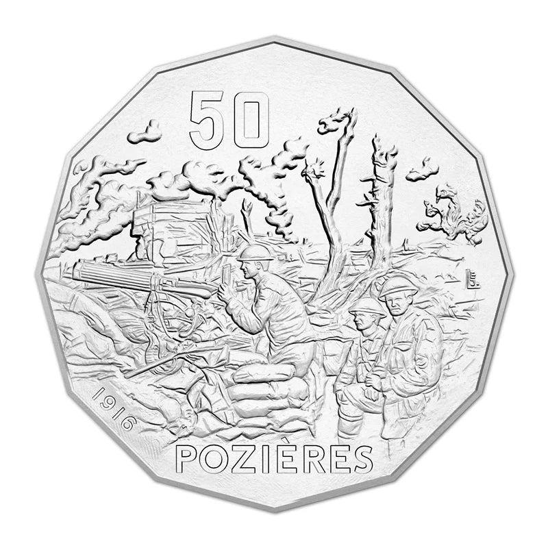 2016 50c The Battle Of Pozieres Carded Coin - Mintage: 15,000
