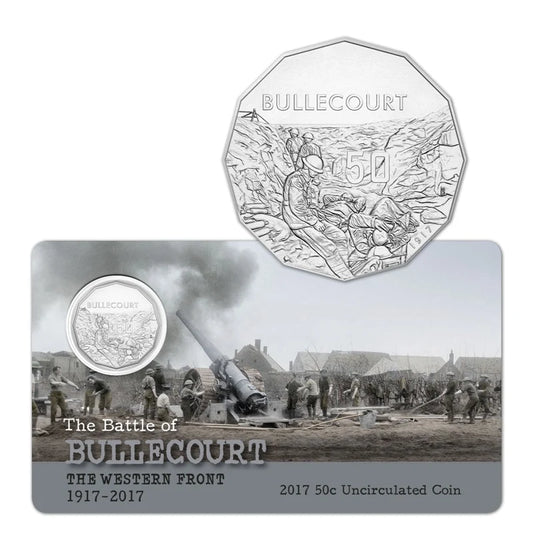 2017 50c The Battle Of Bullecourt Carded Coin - Mintage: 15,000