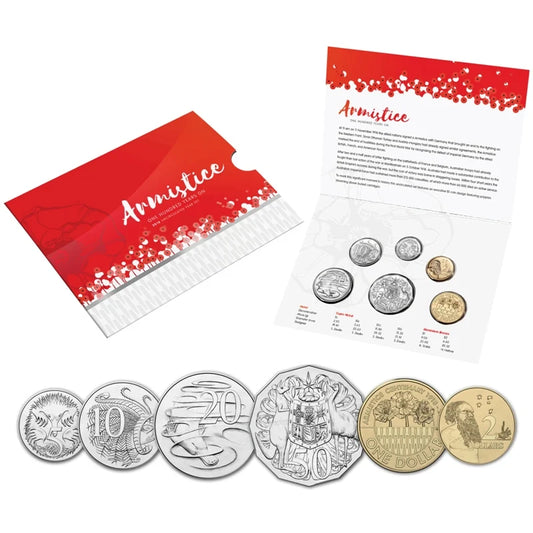 2018 6x Coin Armistice Year Set - Mintage: 46,216
