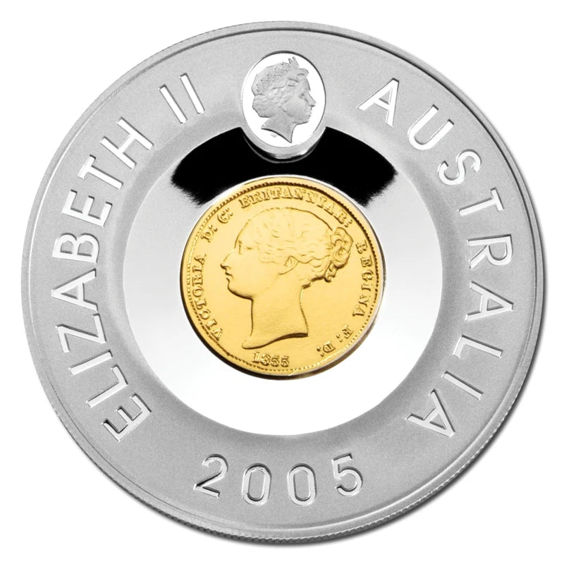 2005 2.1oz Silver Sydney Half Sovereign - Mintage: 11,845