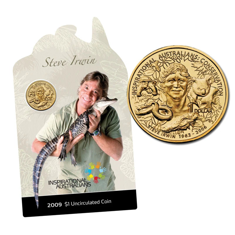 2009 $1 Steve Irwin Carded Coin