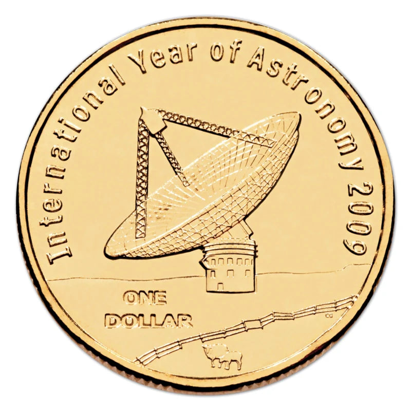 2009 $1 & 20c Year Of Astronomy 2x Coin Carded Set - Mintage:  30,000