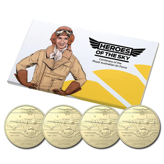 2021 Heroes Of The Sky - Royal Australian Air Force $1 4x Coin Set - Mintage: 20,000