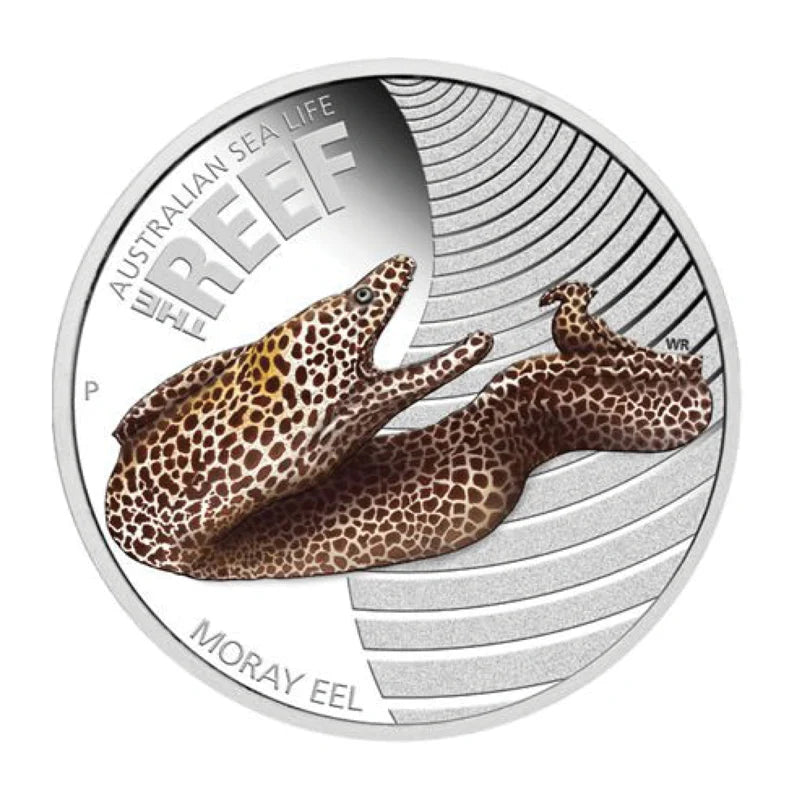 2015 1/2oz REEF Moray Eel Coloured Coin Mintage: 10,000