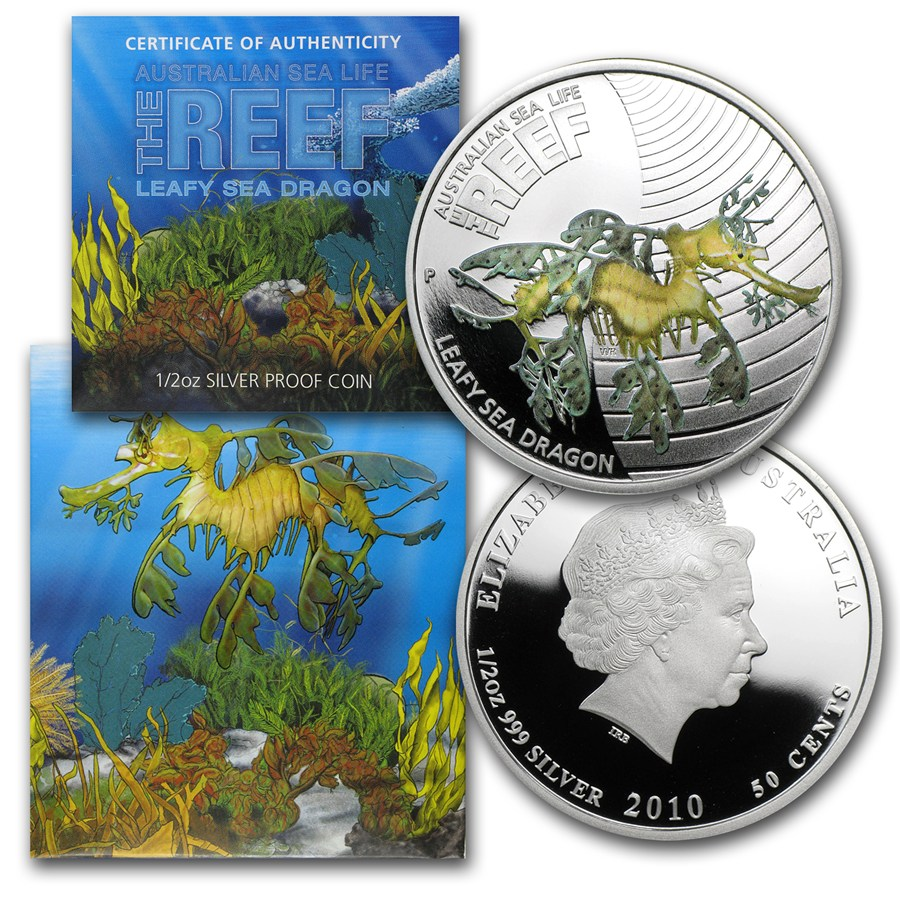 2009 1/2oz REEF Sea Dragon Coloured Coin Mintage: 10,000